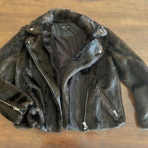 Zara women's size S TRF collection brown faux fur coat